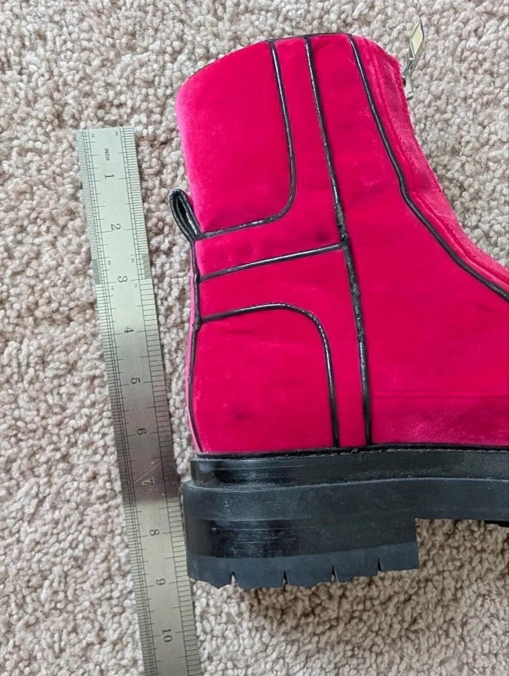 Pierre Hardy Womens Fuschia Pink Machina Platform Front Zip Ankle Boots Size 9